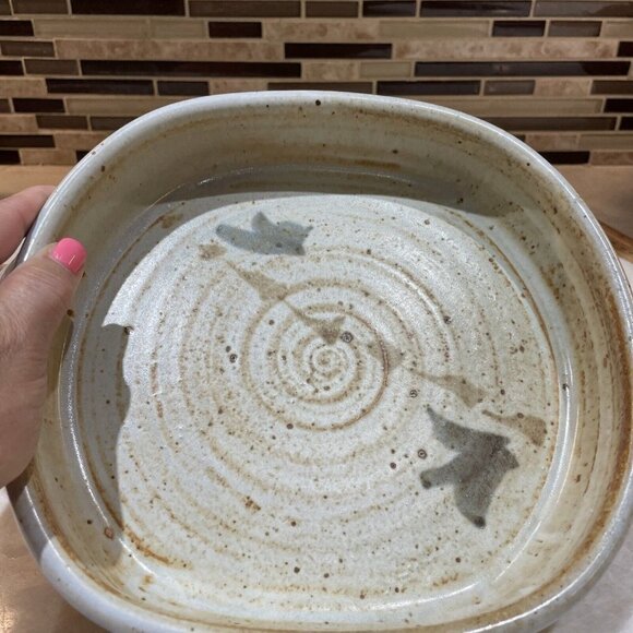 Vintage 90s Handmade Ovenware Decorative Art Pottery, Barbados, Signed - Picture 7 of 11